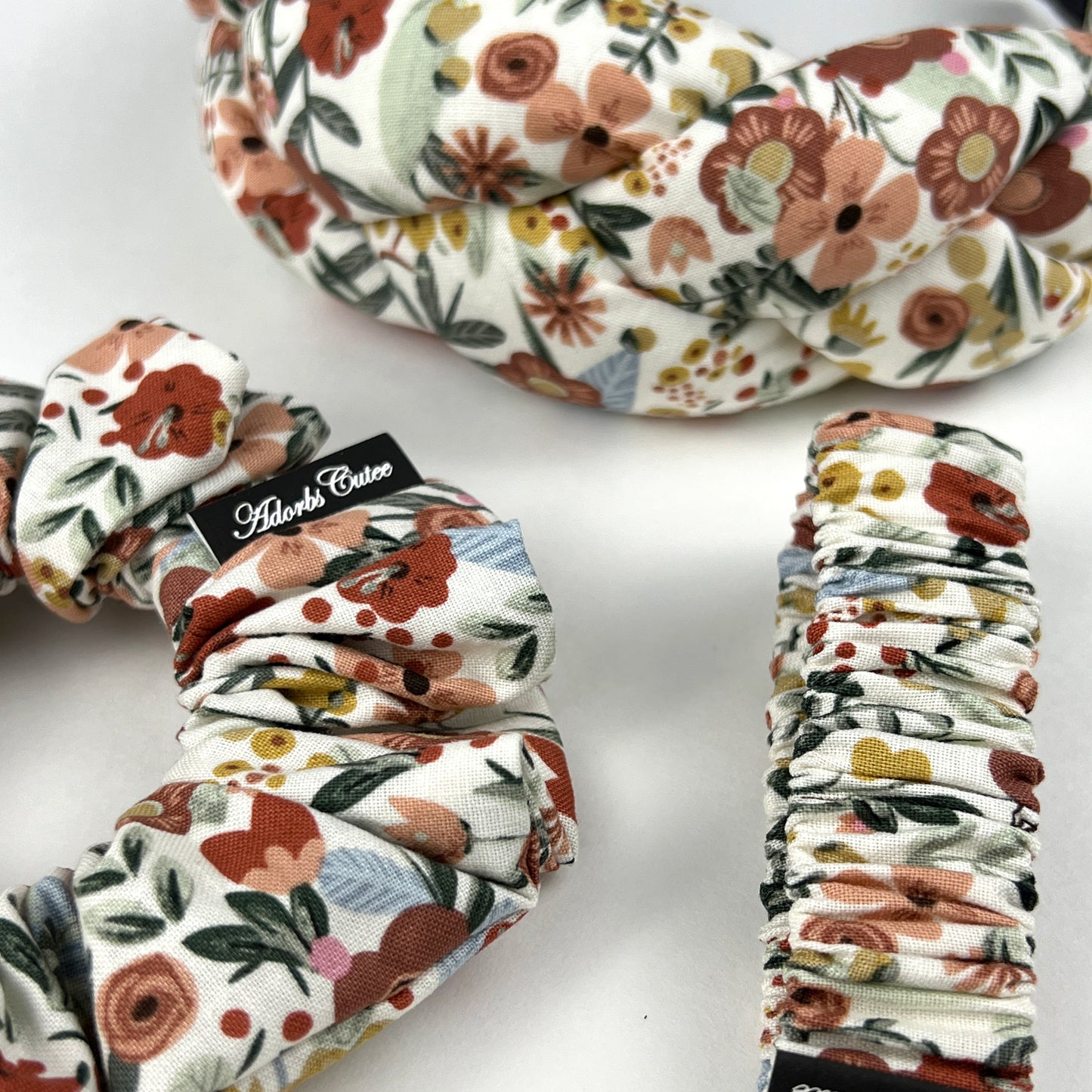 EarthyBloom Headband & Scrunchie & Keychain Bundle