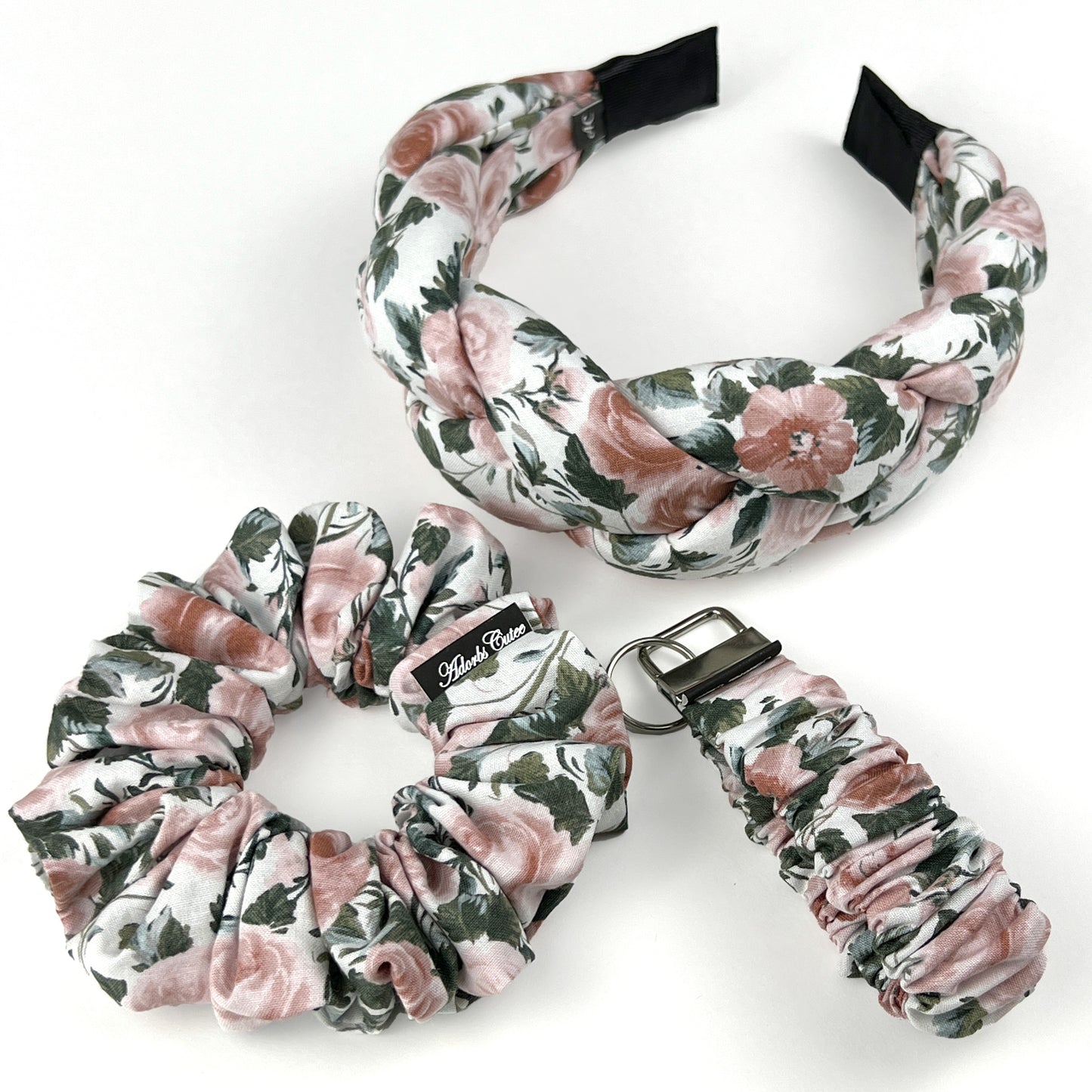VictorianRose Headband & Scrunchie & Keychain Bundle
