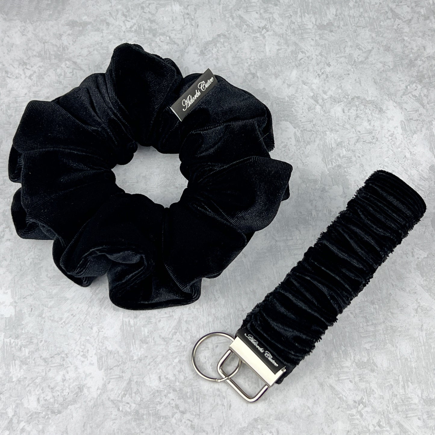 Obsidian Scrunchie & Keychain Bundle