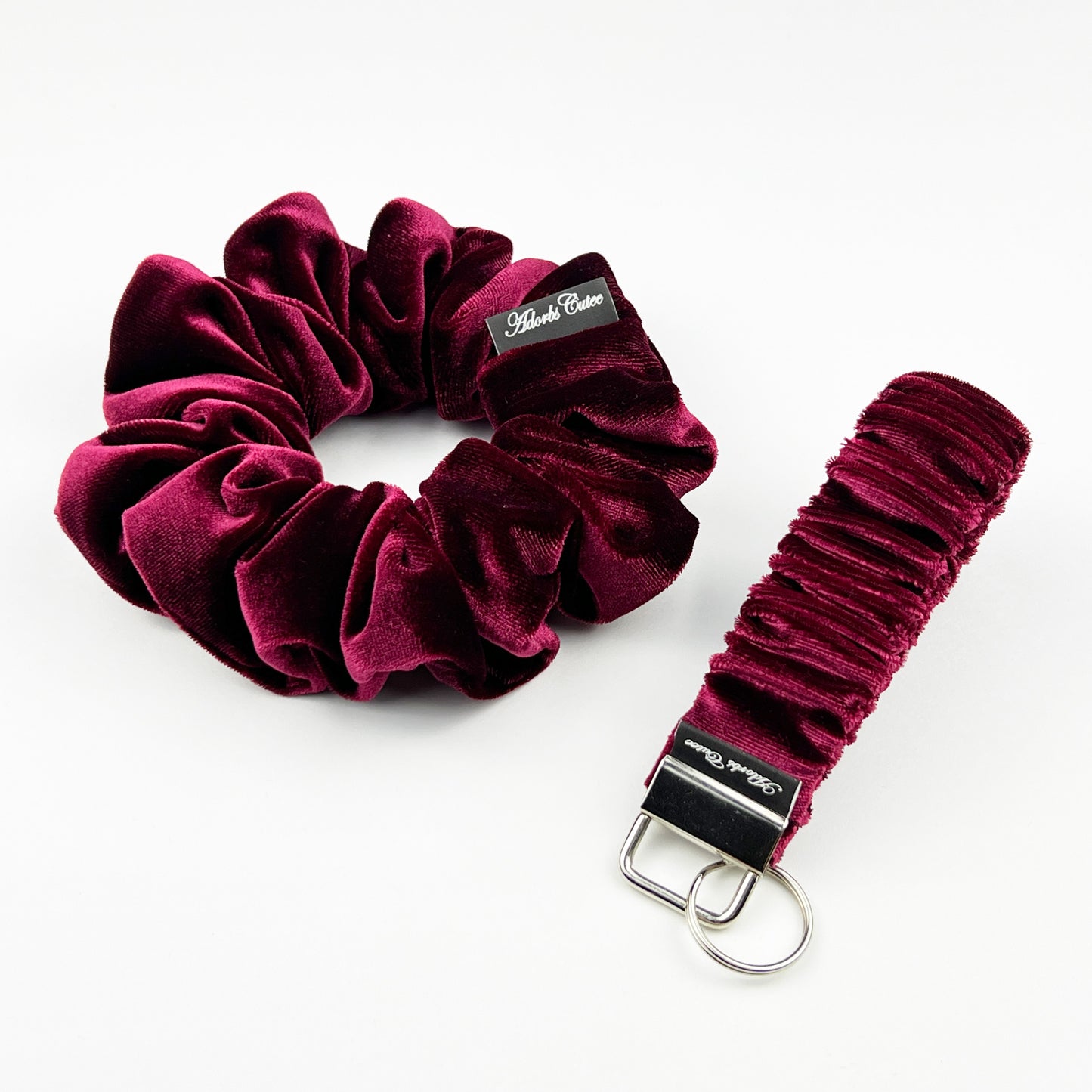 Bordeaux Scrunchie & Keychain Bundle