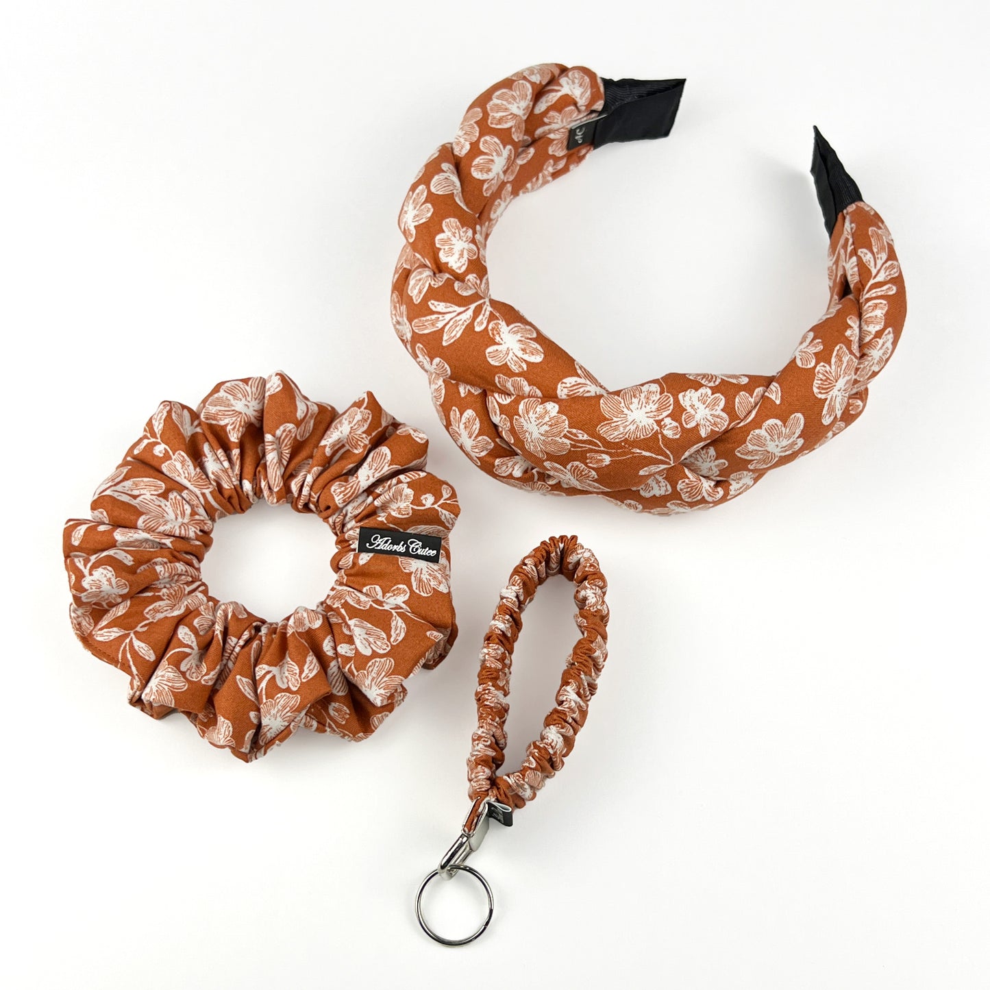 AmberBlossom Headband & Scrunchie & Keychain Bundle