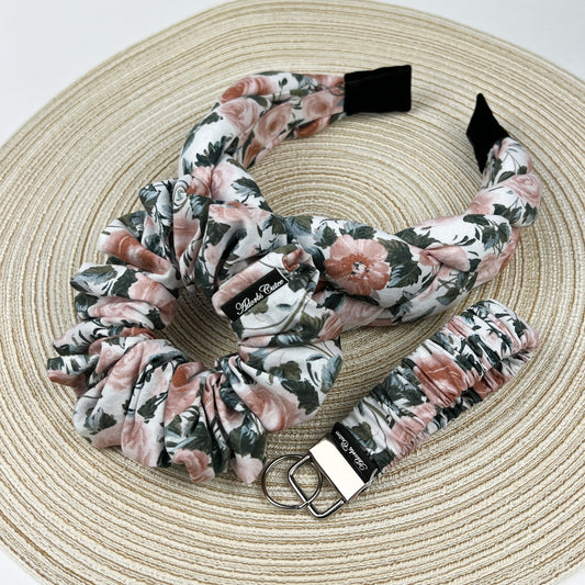 VictorianRose Headband & Scrunchie & Keychain Bundle